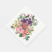 Schöne Blume mit Aquarellfarbe Serviette (Ecke)