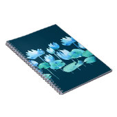 Schöne Blume mit Aquarelllotus Notizblock (Rechte Seite)