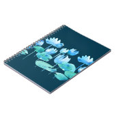 Schöne Blume mit Aquarelllotus Notizblock (Linke Seite)