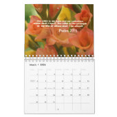 Schöne Blume mit Bibelzitaten für jeden Monat Kalender (Mär 2026)