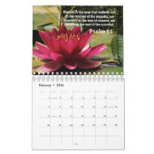 Schöne Blume mit Bibelzitaten für jeden Monat Kalender (Feb 2026)