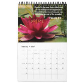 Schöne Blume mit Bibelzitaten für jeden Monat Kalender (Feb 2027)