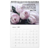 Schöne Blume mit Bibelzitaten für jeden Monat Kalender (Jan 2027)