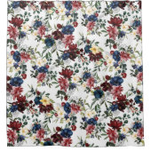 Schöne Blume mit Blumenmuster Duschvorhang (Vorderseite)