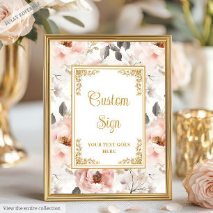 Schöne Blume mit Goldakzenten Poster