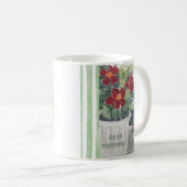 SCHÖNE BLUME MIT HAND KAFFEETASSE (VorderseiteRechts)