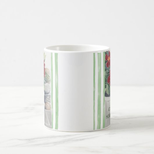 SCHÖNE BLUME MIT HAND KAFFEETASSE (Mittel)