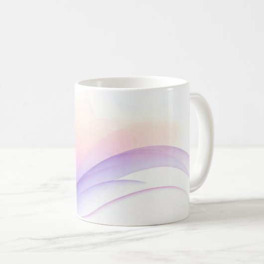 Schöne Blume mit Lila Glanz Kaffeetasse (VorderseiteRechts)