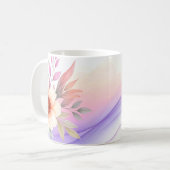 Schöne Blume mit Lila Glanz Kaffeetasse (Vorderseite Links)