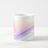 Schöne Blume mit Lila Glanz Kaffeetasse (Mittel)