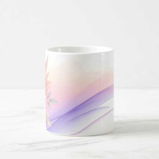 Schöne Blume mit Lila Glanz Kaffeetasse (Mittel)
