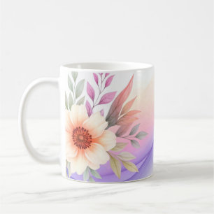 Schöne Blume mit Lila Glanz Kaffeetasse