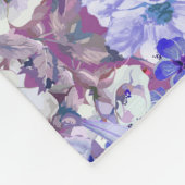 Schöne Blume mit Ölgemälde und Zweige Tiny Fl Fleecedecke (Ecke)