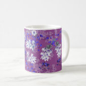 Schöne Blume mit Ölgemälde und Zweige Tiny Fl Kaffeetasse (VorderseiteRechts)