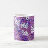 Schöne Blume mit Ölgemälde und Zweige Tiny Fl Kaffeetasse (Mittel)