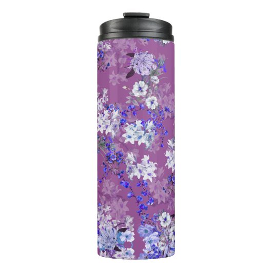 Schöne Blume mit Ölgemälde und Zweige Tiny Fl Thermosbecher (Vorderseite)