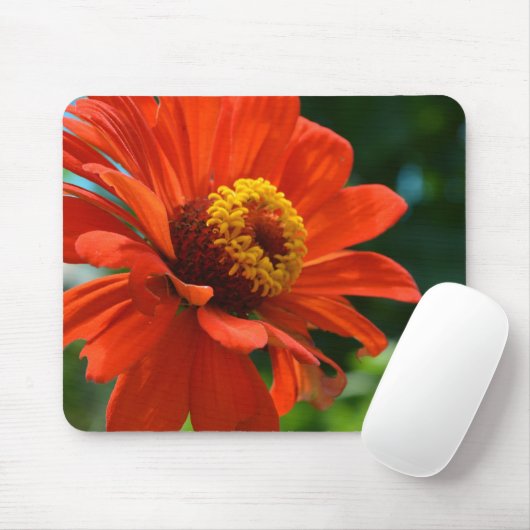 Schöne Blume mit orangefarbenen Blumen Mousepad (Mit Mouse)