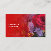 Schöne Blume mit strahlend roten Farbtönen Visitenkarte (Vorderseite)