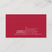 Schöne Blume mit strahlender Weiß Visitenkarte (Rückseite)