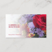 Schöne Blume mit strahlender Weiß Visitenkarte (Vorderseite)
