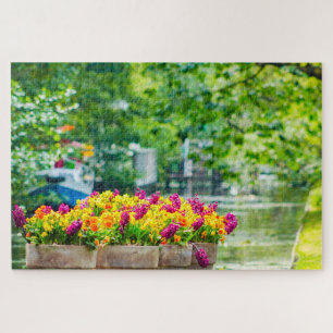 Schöne Blume mit Wasser, Niederlande Puzzle
