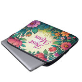 Schöne Blume mit Wasserfarben Laptopschutzhülle (Vorne Knopf)