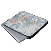 Schöne Blume. Monochrome Ornamente. Nahtlose Pappe Laptopschutzhülle (Vorne Knopf)
