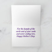 Schöne Blume Muttertagskarte Dankeskarte (Innenseite)