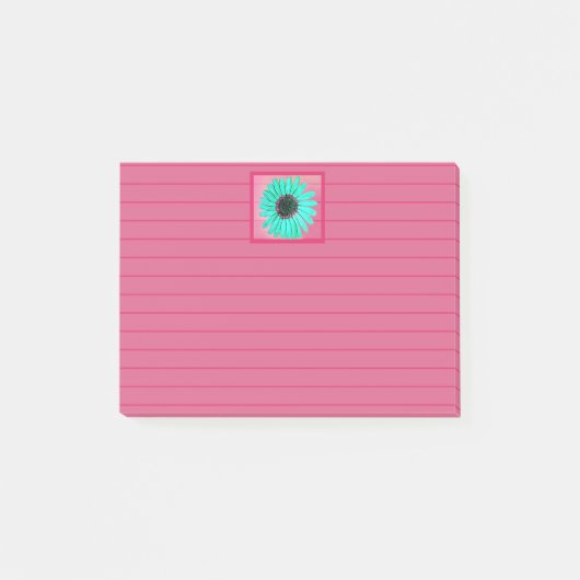 Schöne Blume Nachhinweise Post-it Klebezettel (Vorderseite)