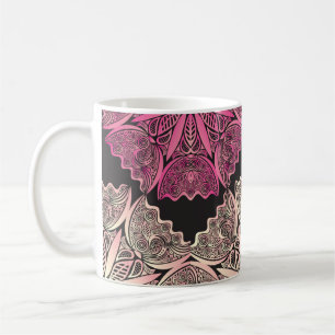 Schöne Blume Naturmuster Hintergrund Vintag Kaffeetasse