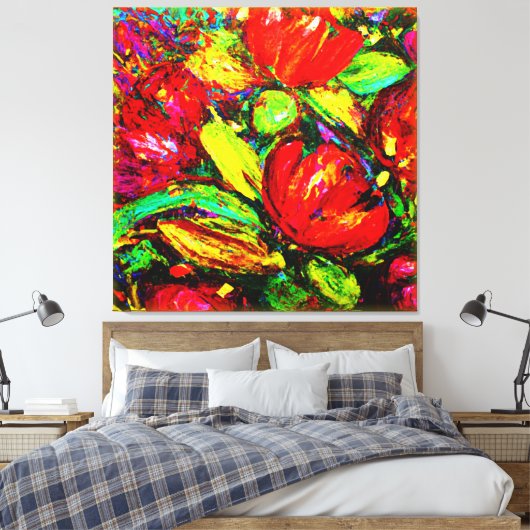 "Schöne Blume" Niedliche Kunst. Jetzt kaufen Leinwanddruck (Insitu (Schlafzimmer))