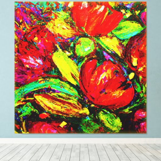 "Schöne Blume" Niedliche Kunst. Jetzt kaufen Leinwanddruck (Insitu (Holzboden))