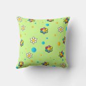 Schöne Blume niedliches Muster für Kinderzimmer Kissen (Rückseite)