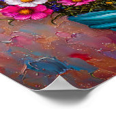 Schöne Blume noch leben Poster (Ecke)