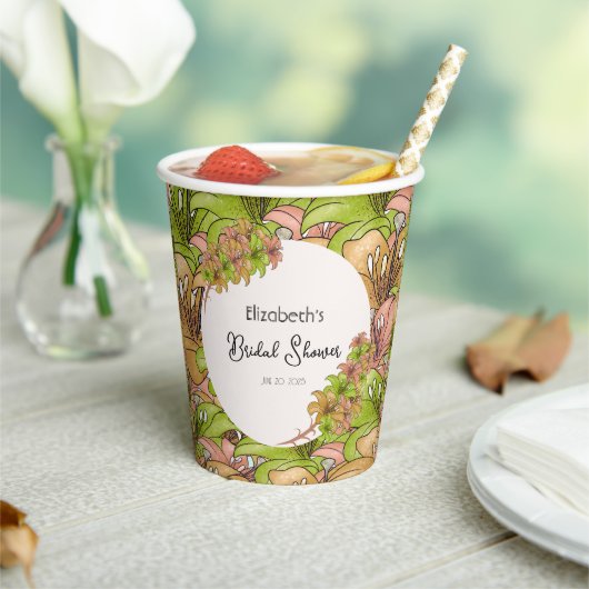 Schöne Blume Pappbecher (In Situ)