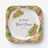 Schöne Blume Pappteller (Vorderseite)