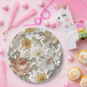 Schöne Blume Pappteller (Party)