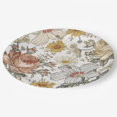 Schöne Blume Pappteller (Schrägansicht)