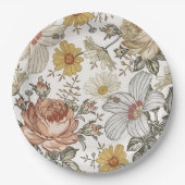 Schöne Blume Pappteller (Vorderseite)