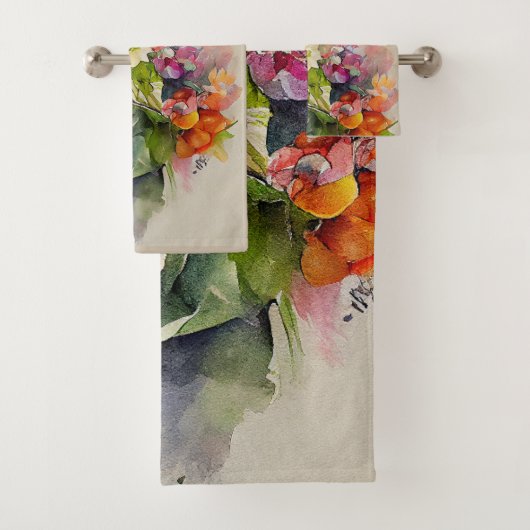 Schöne Blume Paul De Longpre Look Badhandtuch Set (Insitu)