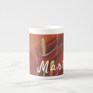 Schöne Blume Personalisiert Knochen China Tasse