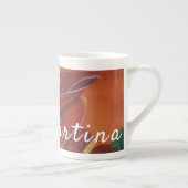 Schöne Blume Personalisiert Knochen China Tasse (Rechts)