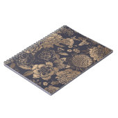 Schöne Blume, Pfannkuchen, Rose und Schmetterlinge Notizblock (Linke Seite)