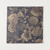 Schöne Blume, Pfannkuchen, Rose und Schmetterlinge Wandteppich (Vorderseite)