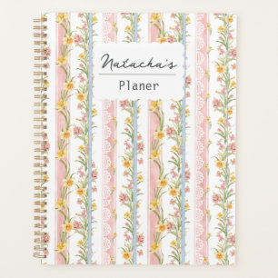 Schöne Blume Pinky Retro Shabby Personalisiert Planer