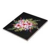Schöne Blume Pop Black Fliese (Seite)