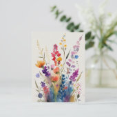 Schöne Blume Postkarte (Stehend Vorderseite)