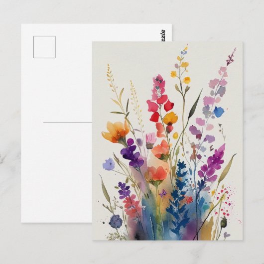 Schöne Blume Postkarte (Vorne/Hinten)