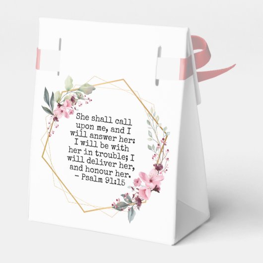 Schöne Blume Psalm 91 Gefälligkeitsbox Geschenkschachtel (Rückseite)