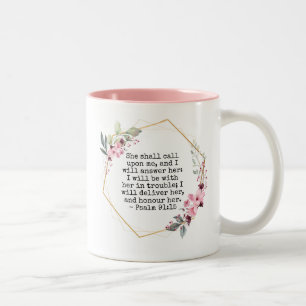 Schöne Blume Psalm 91 Kaffee Tasse